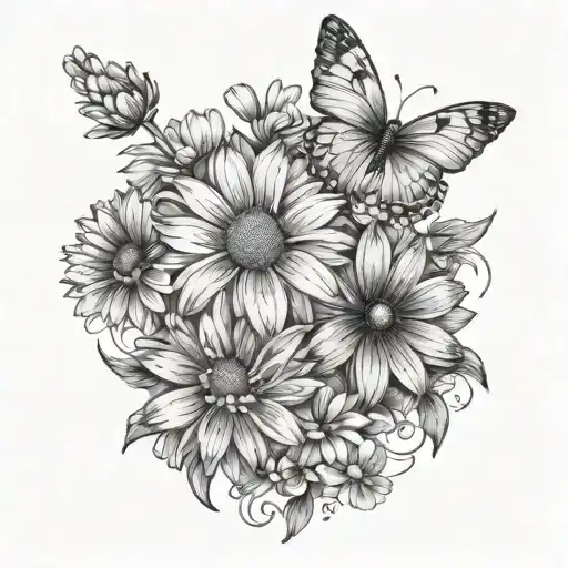 Floral With Daisies Floating