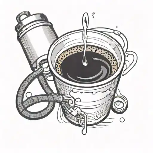 A Minimalist Coffee Cup With A Stethoscope Wrapped Around It