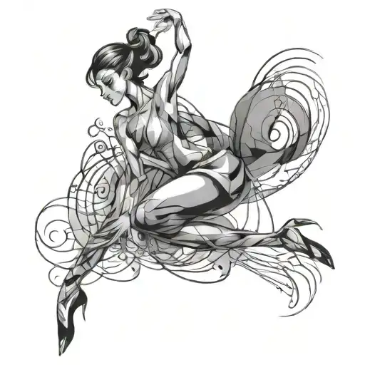 Abstract Dancer Surrounded