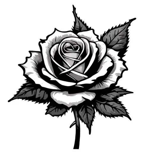 Barbwire Turned Into A Rose And Has A Tribal Design