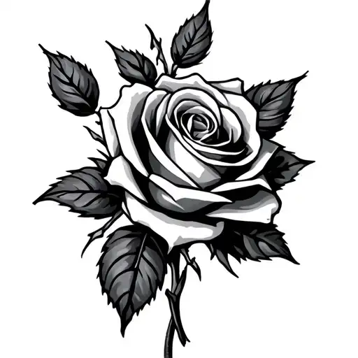 Barbwire Into A Rose And Has A Tribal Design