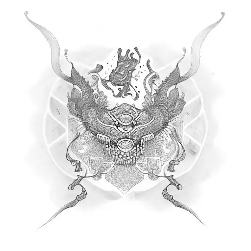 Tattoo Draw Black And White Malaysian Traditional Kite