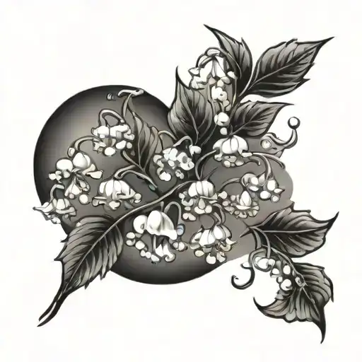 Oak Tree And Lily Of The Valley Flowers