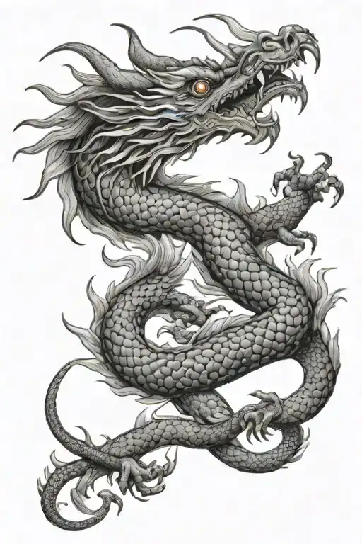 Chinese Dragon Breathing Fire