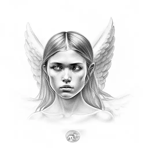 Angel Musculoso Con Rostro Triste