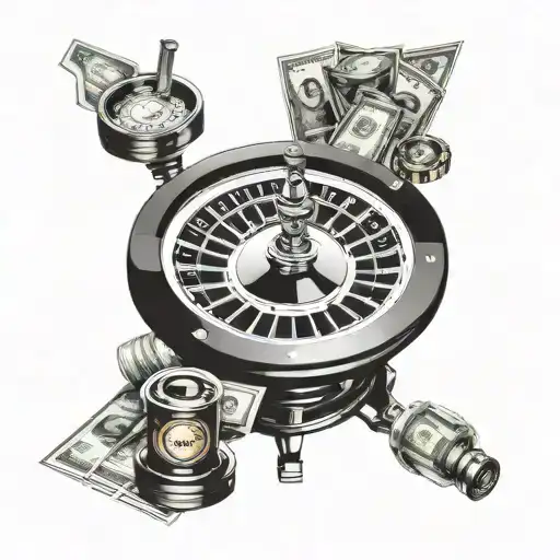 Roulette Table With Cash