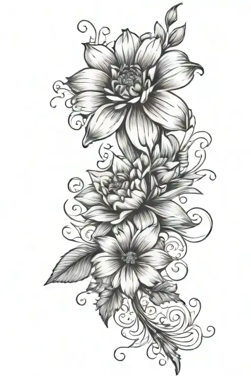 Flower With Quote Going Down The Spine