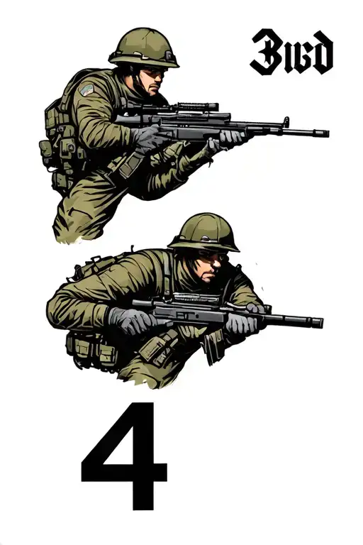 Military Group With The Number 4