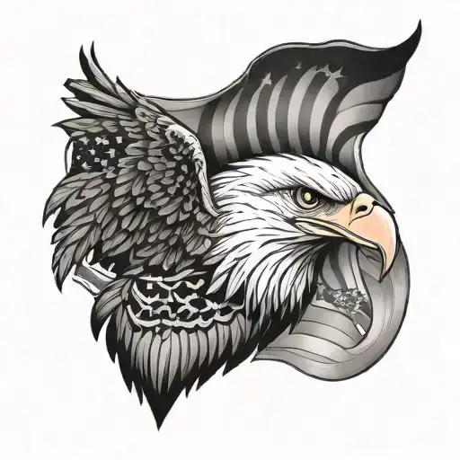 Eagle American Flag