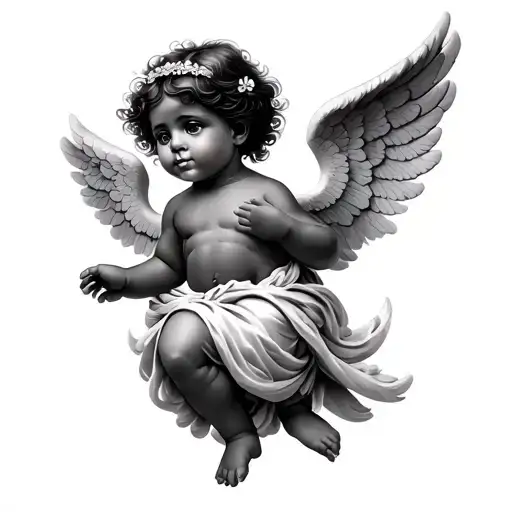 African American Cherub Angel