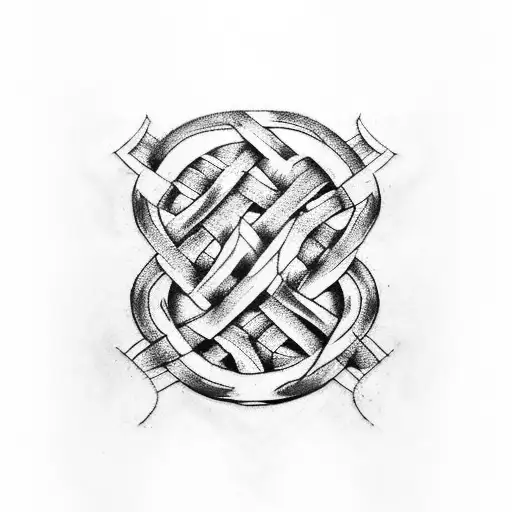 Design A Tattoo Of A Carpenter's Tools With Traditional Irish Celtic Knotwork Patterns