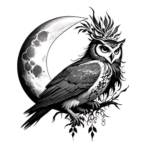 Nyx Goddess Moon And Owl