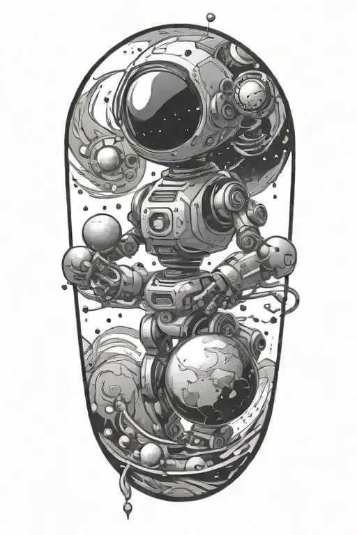 Planets Surrounding A Robot