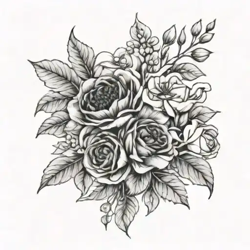 Moon And Flower Bouquet