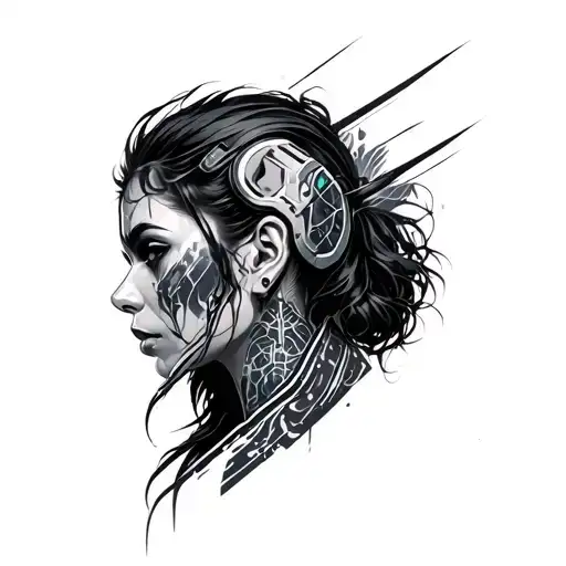 Cyberpunk Sandevistan Back Tatto