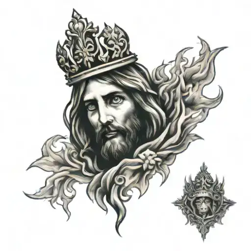 Jesus's Crown On Fire