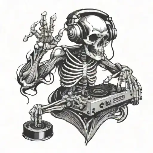 Skeleton Dj Music And Bass