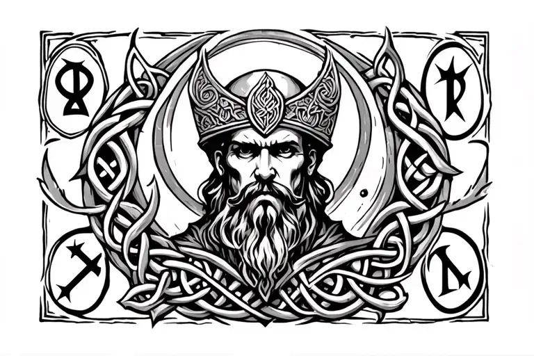 Bavarian With Celtic Runes