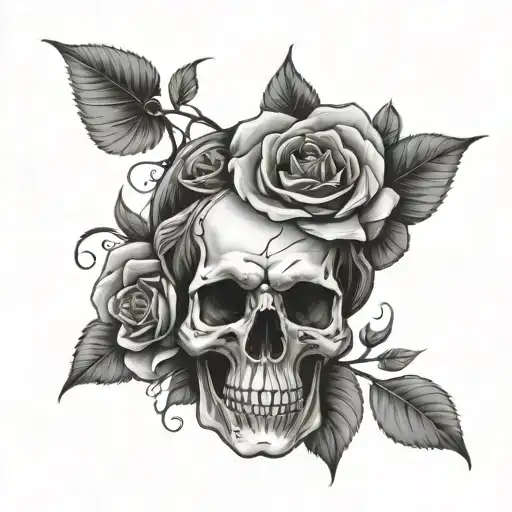 Skull And Rose