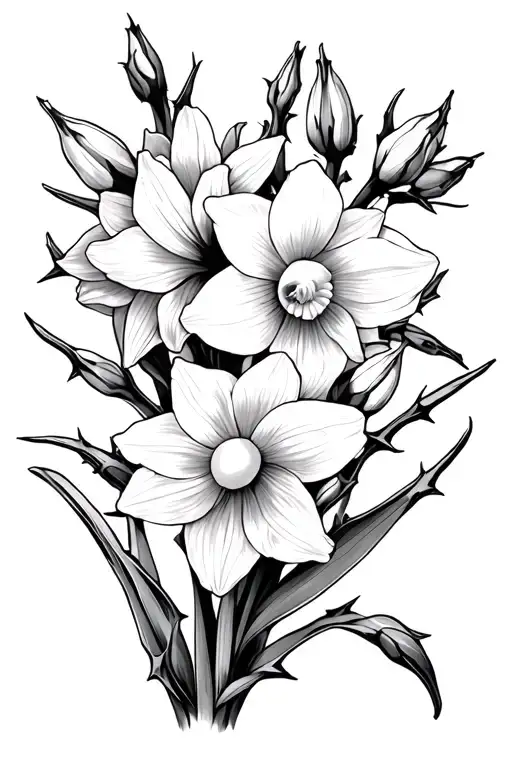 Daffodils And Thorns