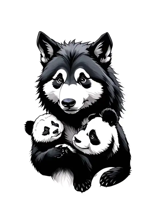 Panda And Wolf