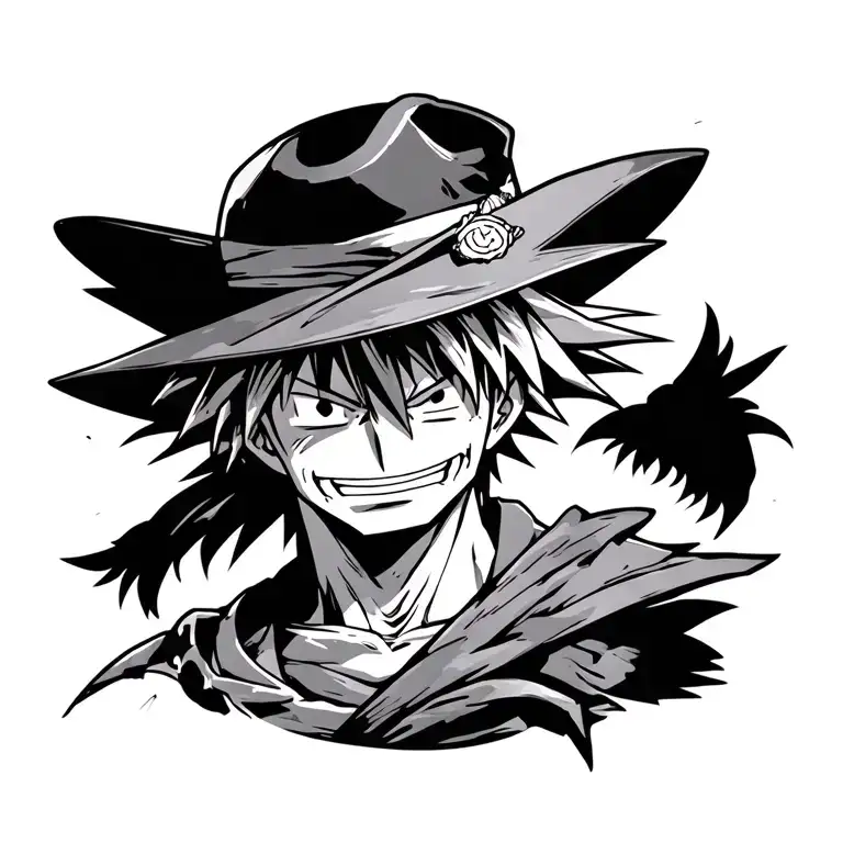 Ace Luffy Sabo Mihawk Zoro Goku Tattoo Design