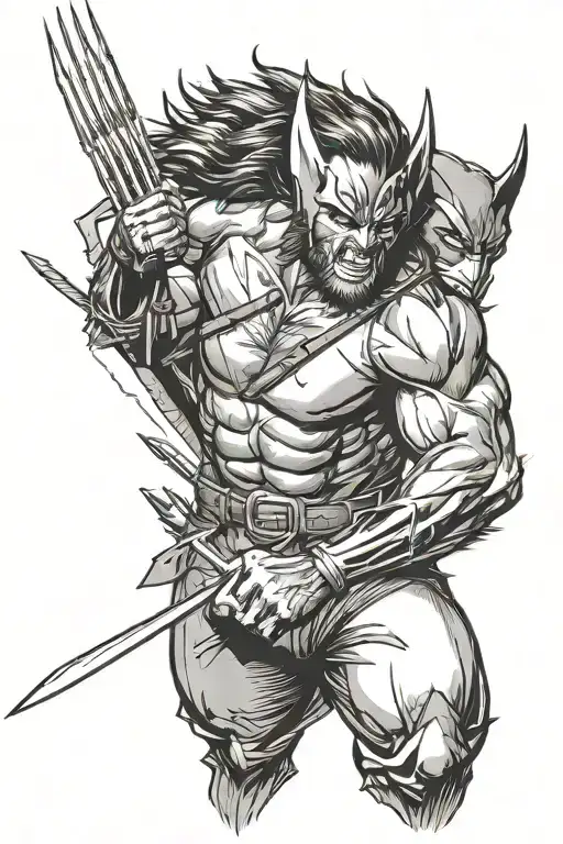 Wolverine With Arrow Piercing