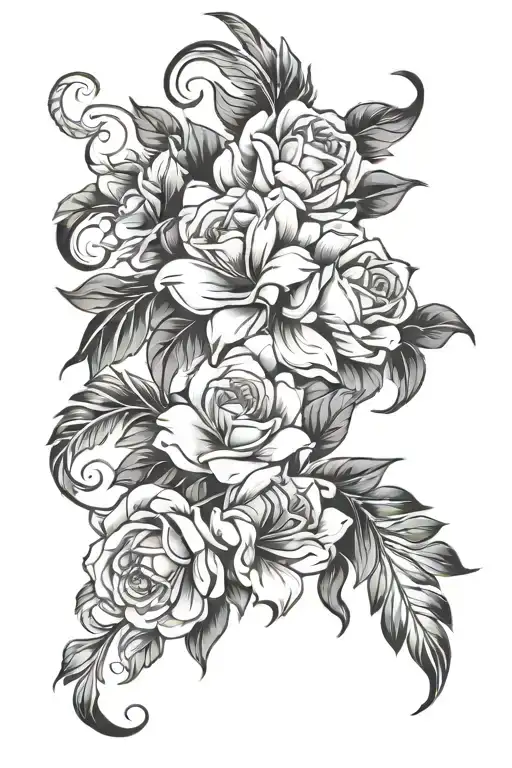 Arm Shoulder Wrap Floral Patterns