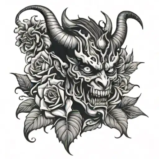 Demon With Flowers
