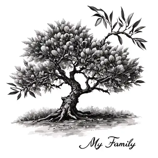 An Olive Tree With The Name Of My Family