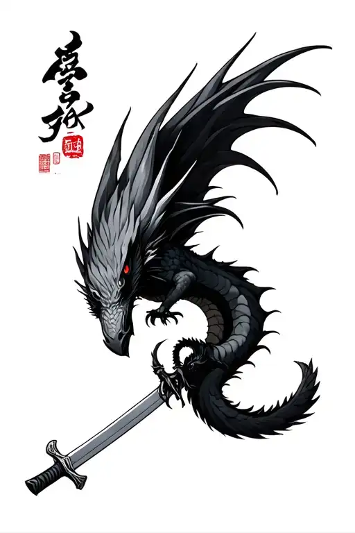 Dragon Crow And Katana