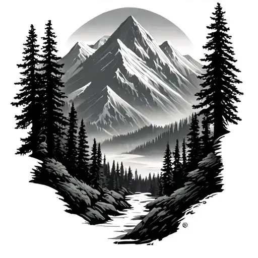 Forest And Mountains