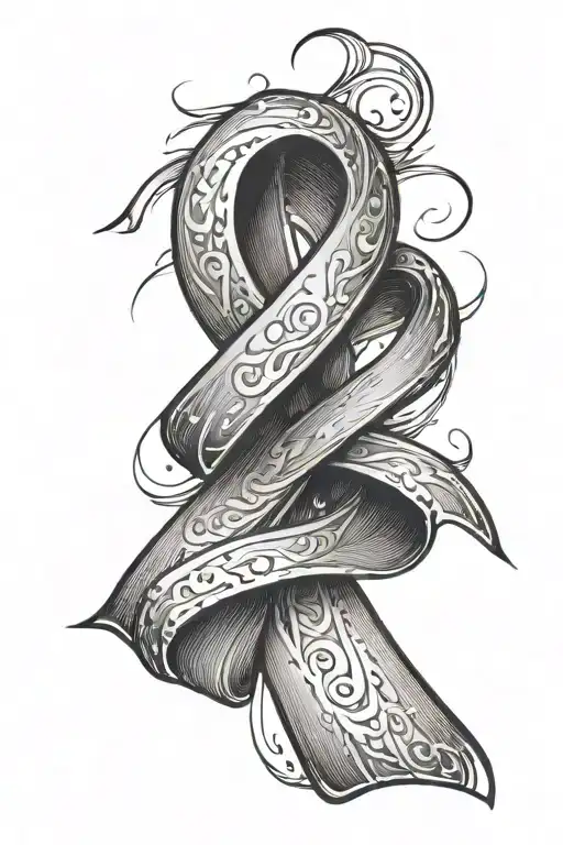 Fighting Cancer Ribbon With I Love You