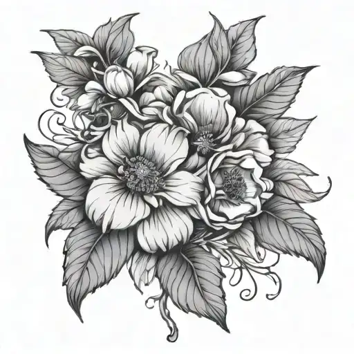 Birth Flower Intertwined February And December