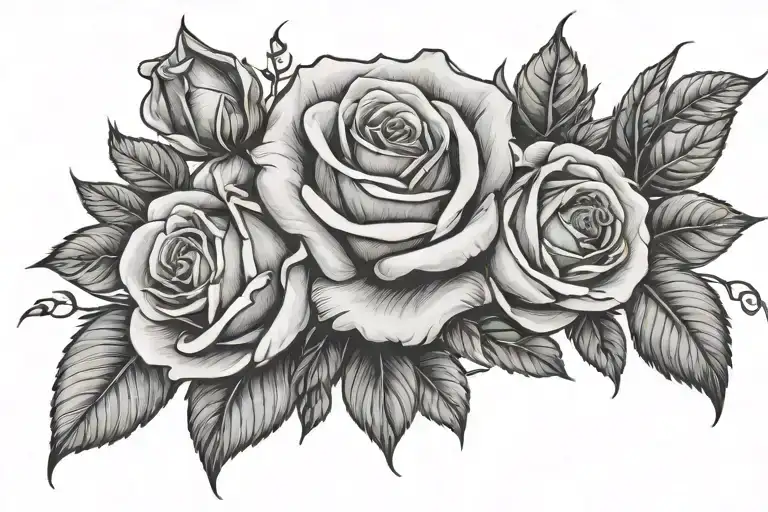 Rose Bouquet With The Initials Kd Md Kr Ep Mh