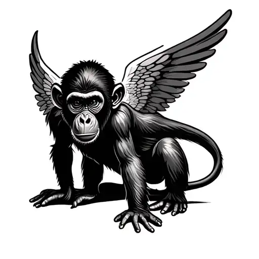 A Monkey With Wing
