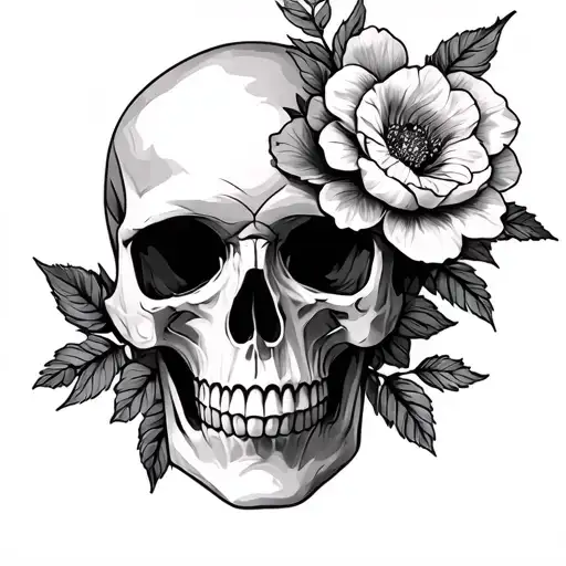 Flower And Skull
