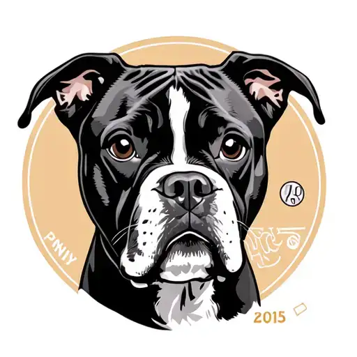 Penny With A Boxer Dog Head With The Years 2015-2025