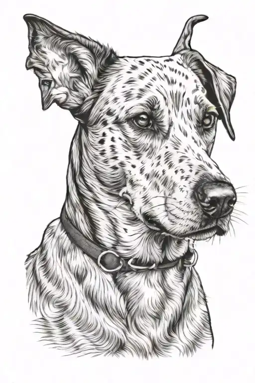 A Realistic Portrait Of A Dog With A Subtle Black-grey Background