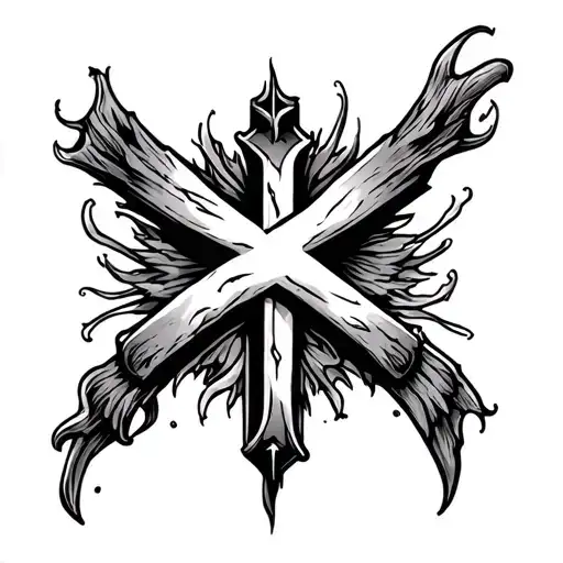 Cross With The Word Those Injured