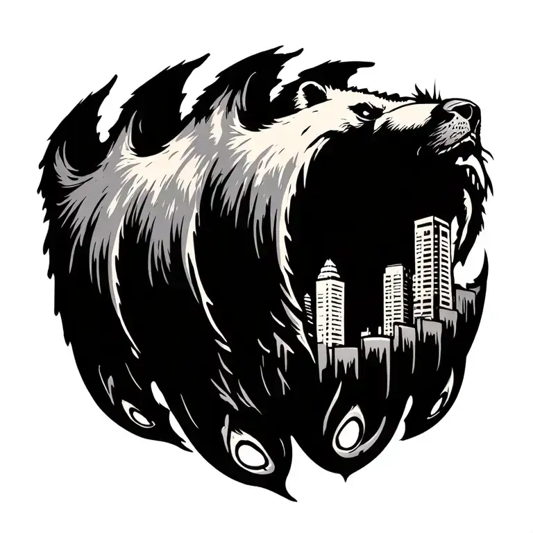 Bear Claw With Skyscrappers Inside