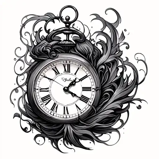 The Flow Of Time Waits For No One Clock