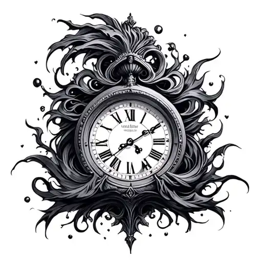 The Flow Of Time Waits For No One Clock