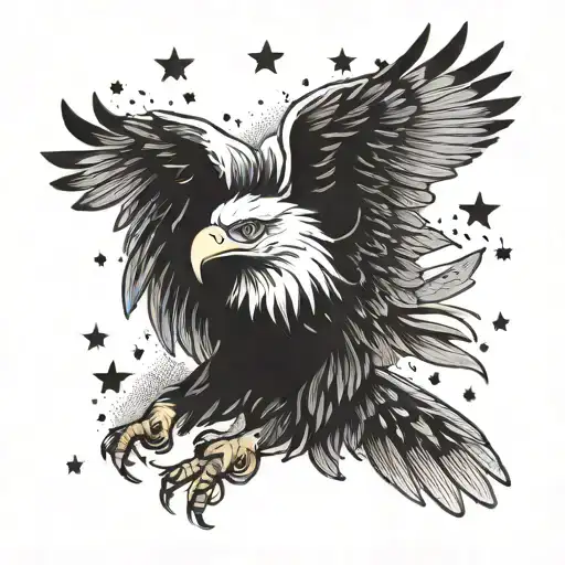Eagle With Stars