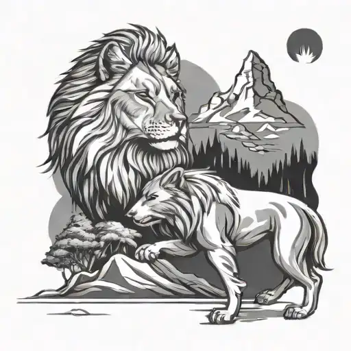 Wolf Lion Eagle Mountain Time