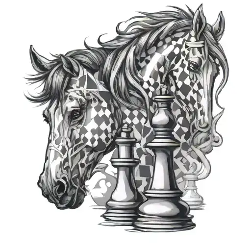 Horse And Chess King