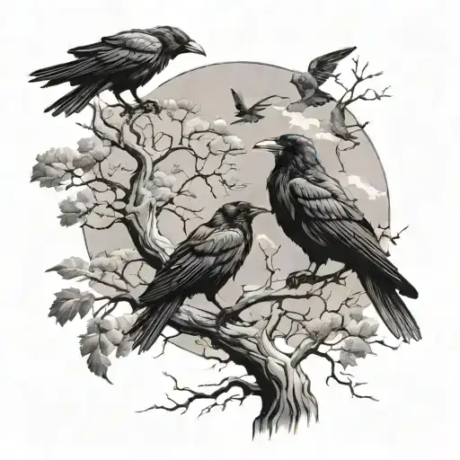Dark Trees And Ravens