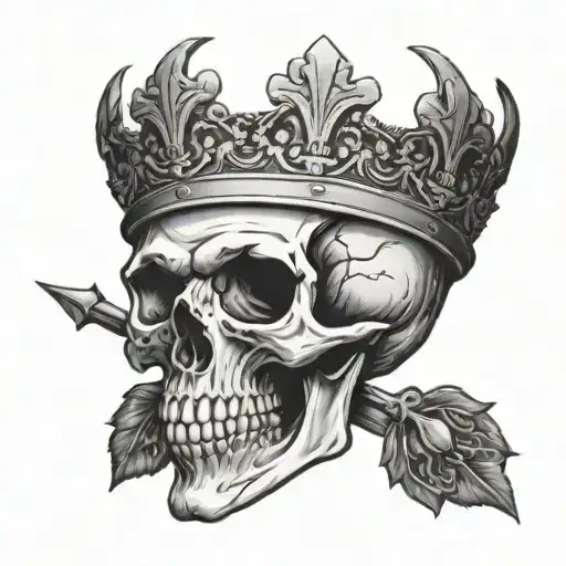 Fate Loves The Fearless Skull Wearing A Crown