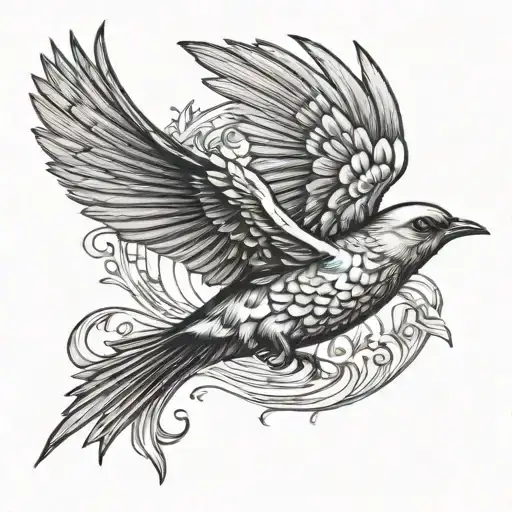 A Swift Bird Flying