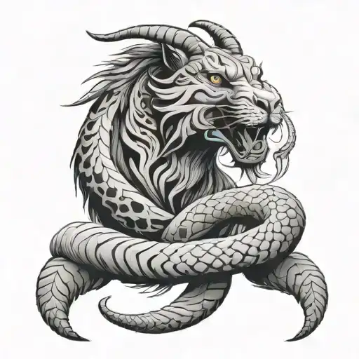 Goat Dog Tiger Snake Separate